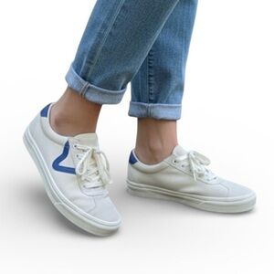 Vans White and Blue Men’s The Vans Sport Low Suede Size 7